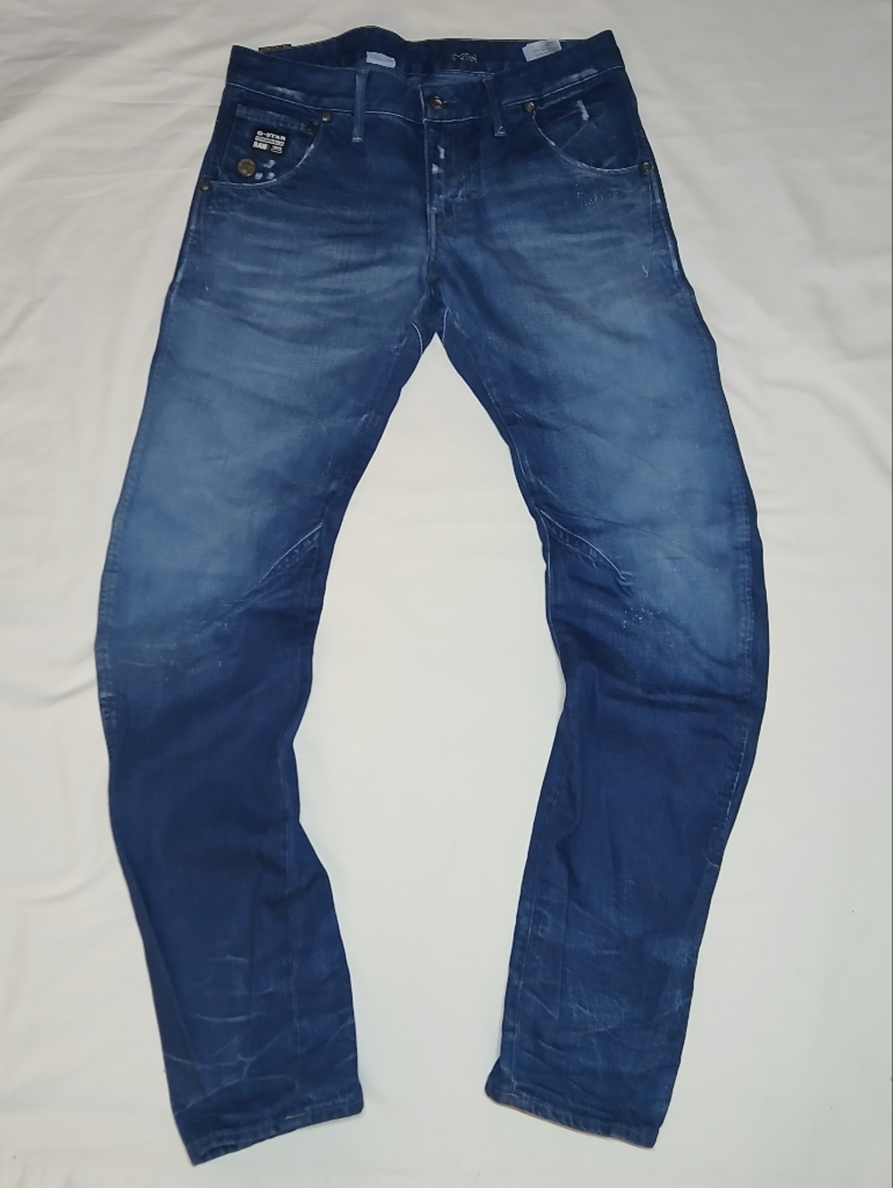 ​G-Star Mens Jeans Size 30 x 31 Raw Arc 3D Slim Blue Denim Made in Italy